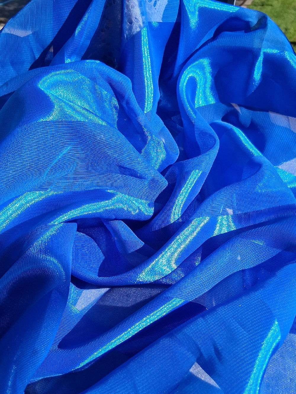Vintage Intense Blue Square Tichel/scarf - Picture 3 of 5